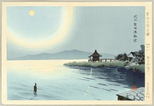 Lac Biwa - Série des lieux sacrés, historiques ou célèbres - Editeur Uchida